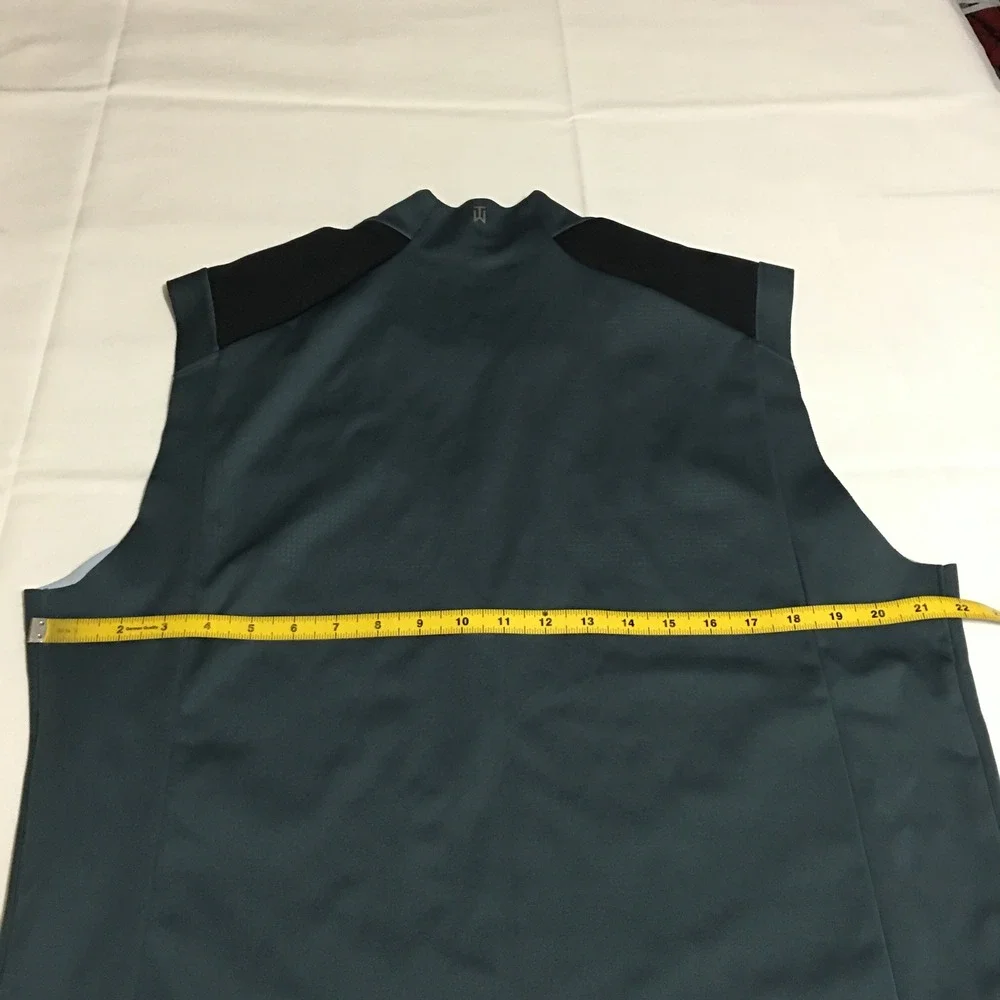 Nike Tiger Woods Collection Golf Vest Mens Large Blue Quarter Zip Sleeveless